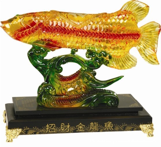 招財金龍魚樹脂工藝品 寓意年年有余，打造別致開業佳禮